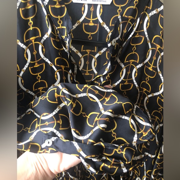 Zara chain scarf print dress. - Picture 5 of 8